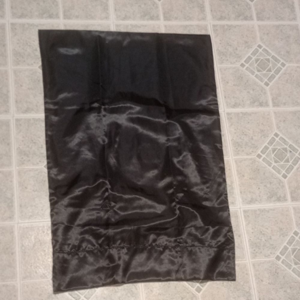 Sleek Black Satin Pillowcase